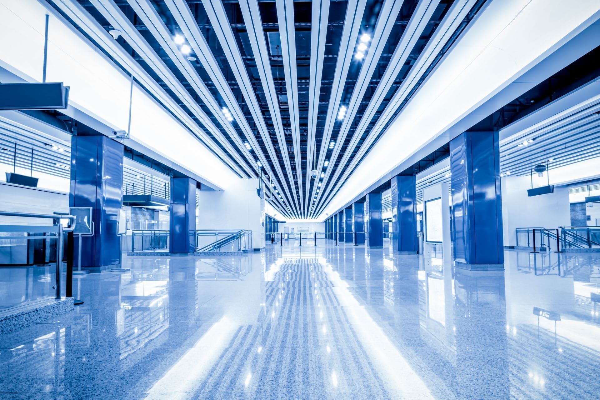 Nettoyage d'une galerie marchande