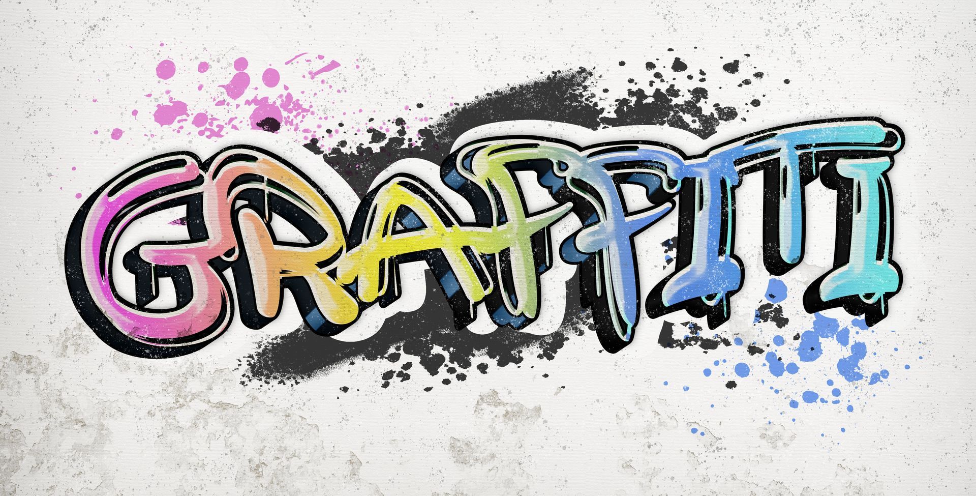 Graffitis sur un mur