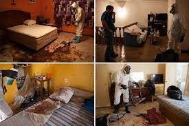 Scène de crime dans une maison
