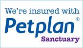 Fully insured with Petplan Sanctuary Petplan Sanctuary Insured