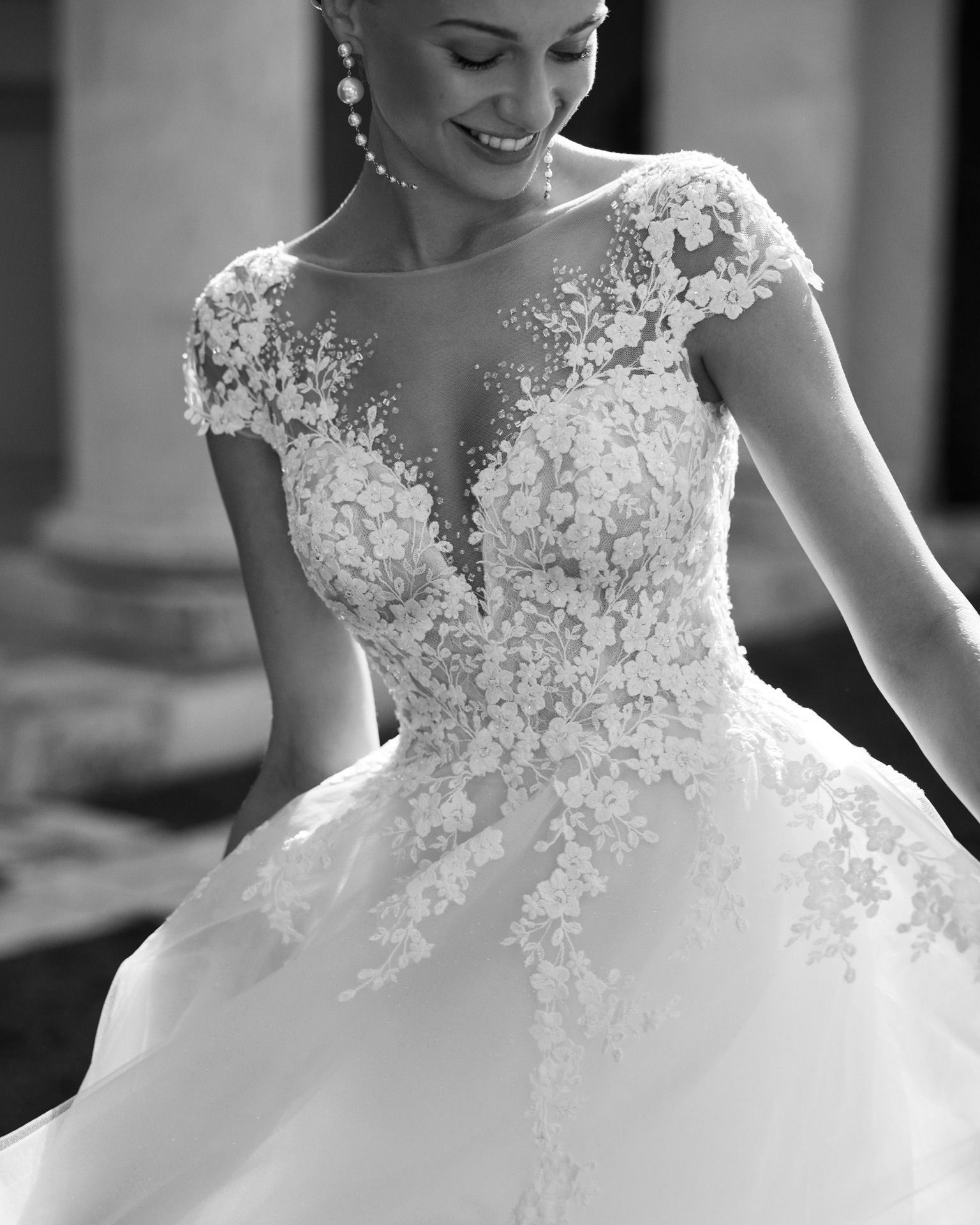 Brautkleid mit Spitze
