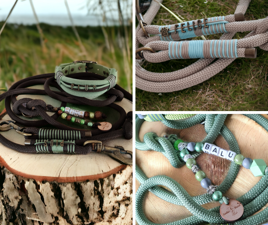 personalisierte hundeleinen mit buchstaben aus metall