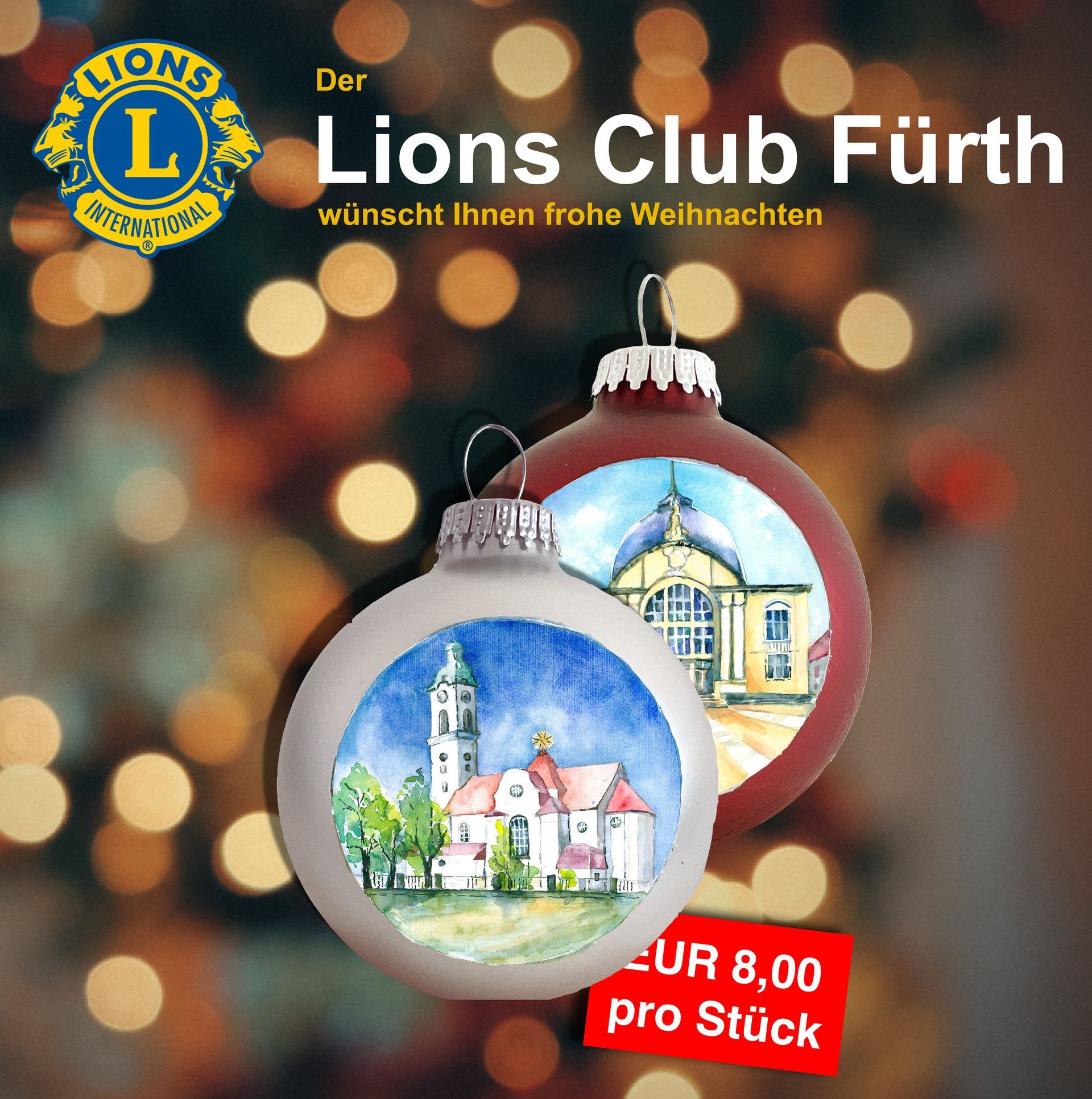 Fürther Weihnachtskugel 2020 titanblau