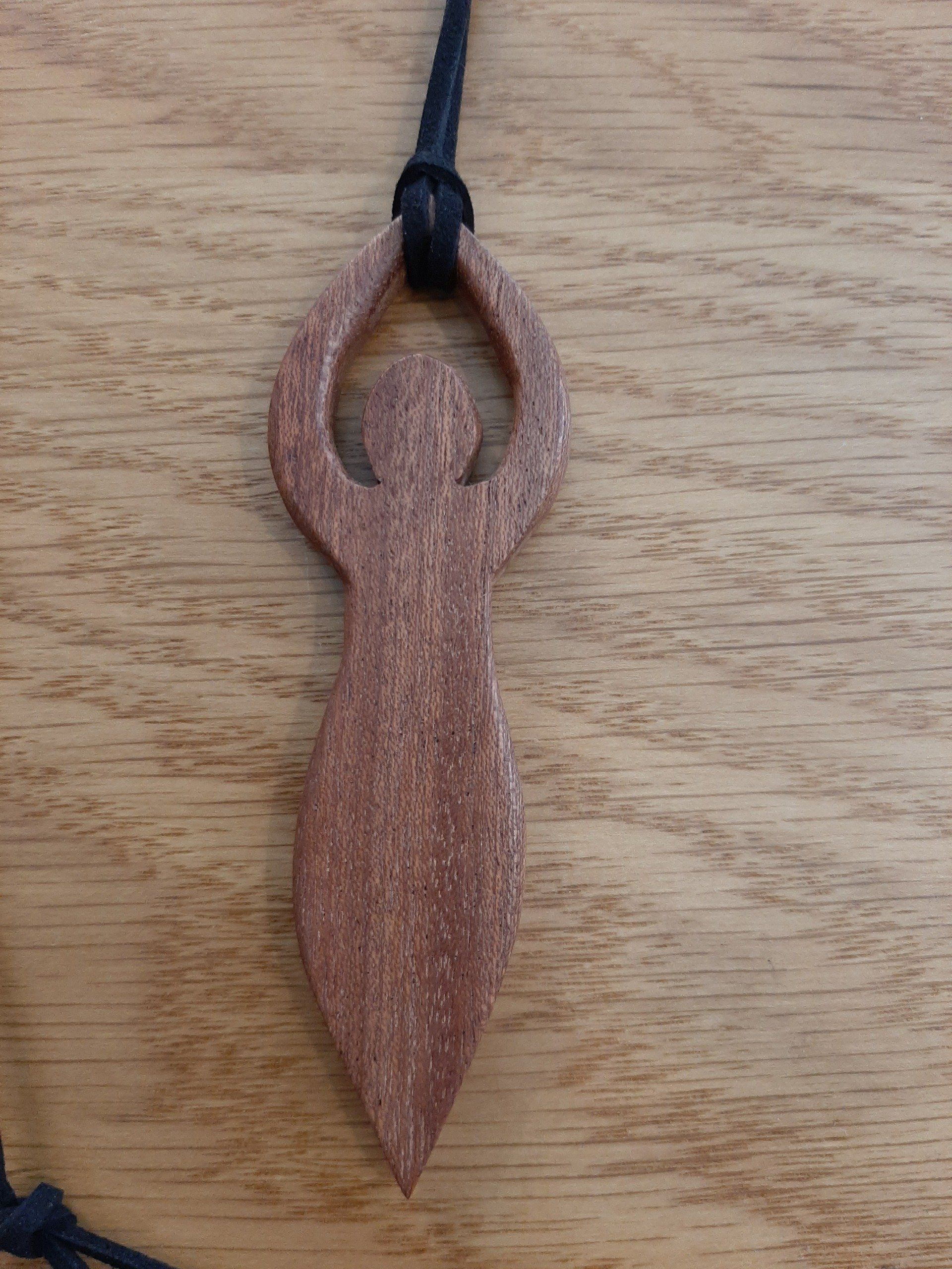 Wooden Goddess Pendant