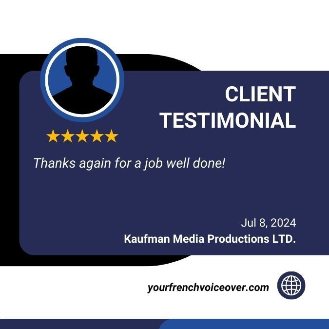 Client testimonial