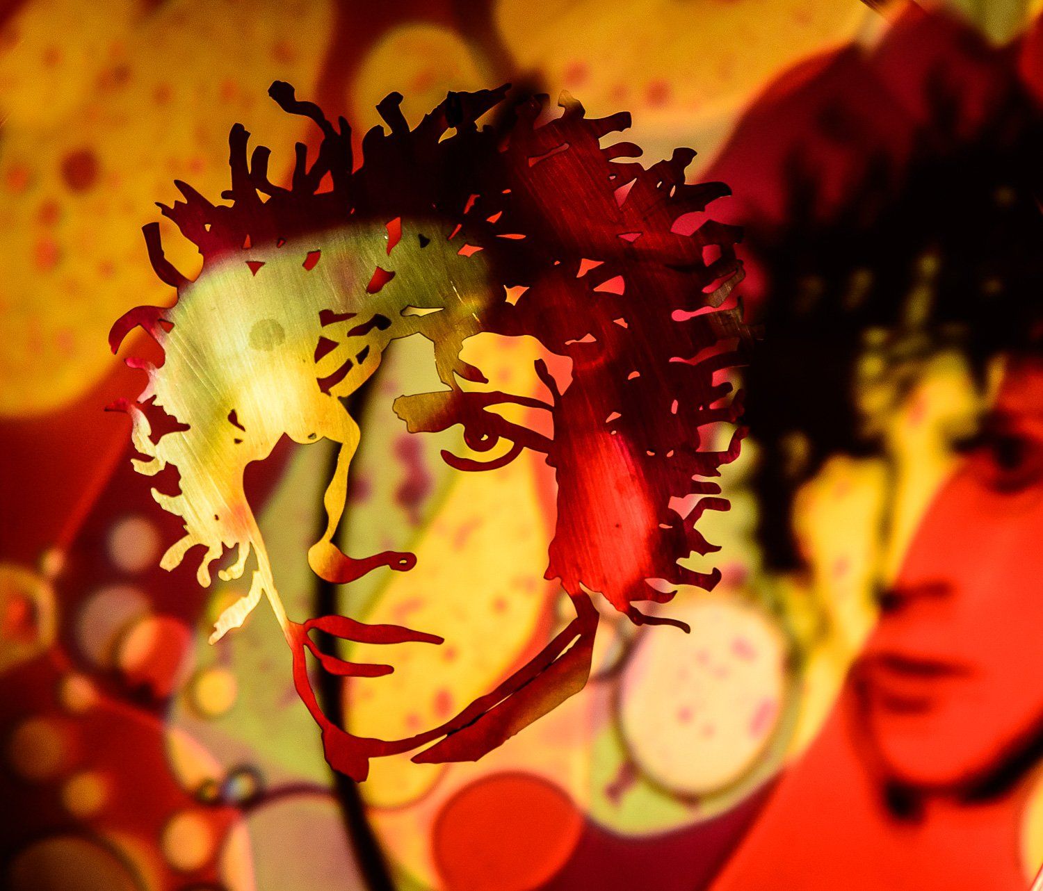 Syd Barrett by Spadge Hopkins in his Rock Faces series.