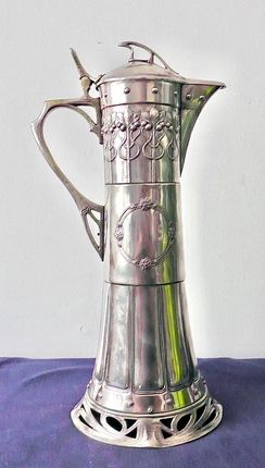 Royal Doulton Silver Mounted Art Nouveau Spirit Flask dates 1903