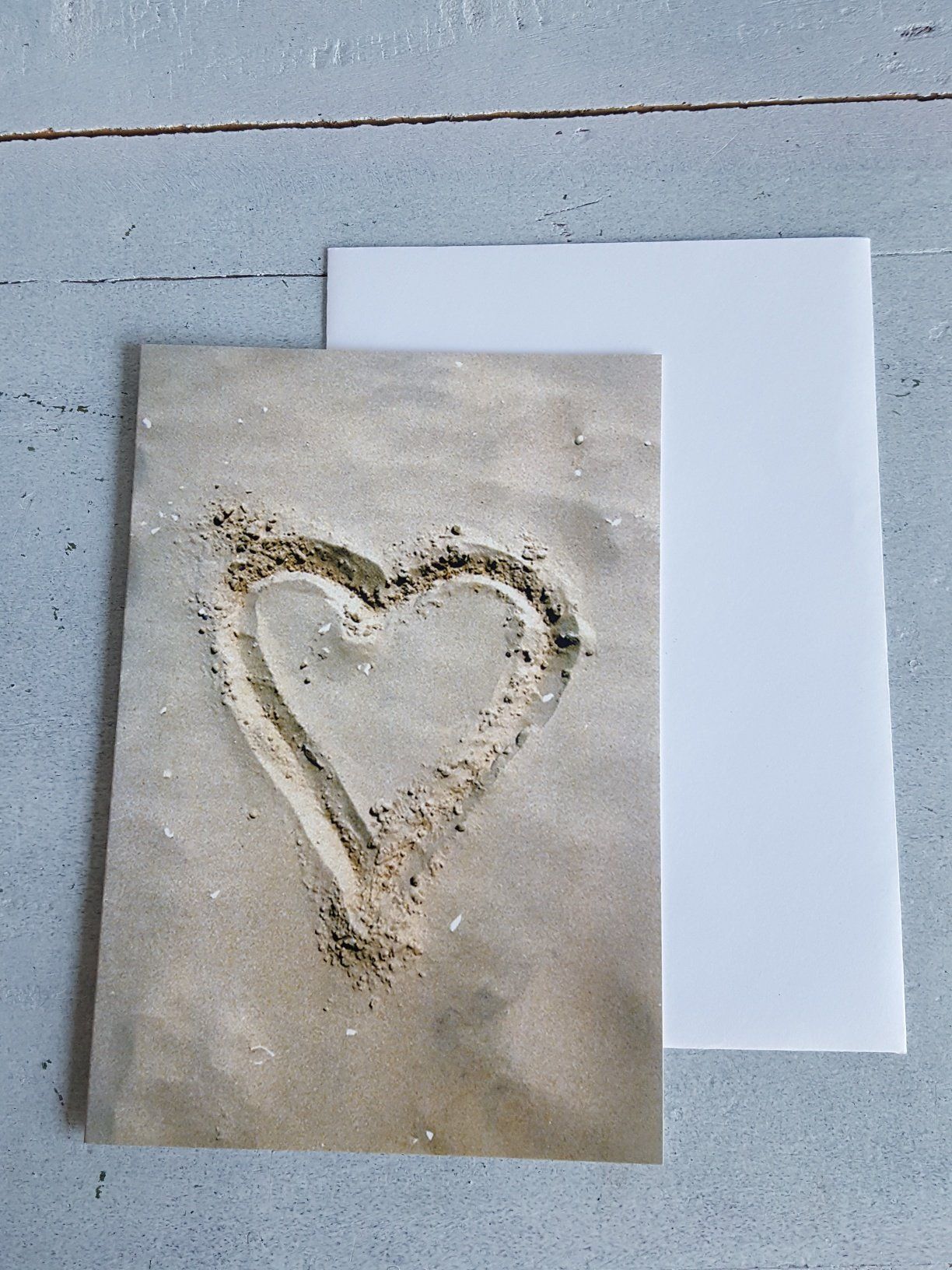 Klappkarte mit Herzmotiv