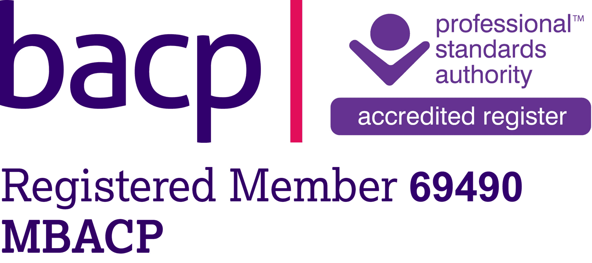 BACP membership number for Larry Barnett