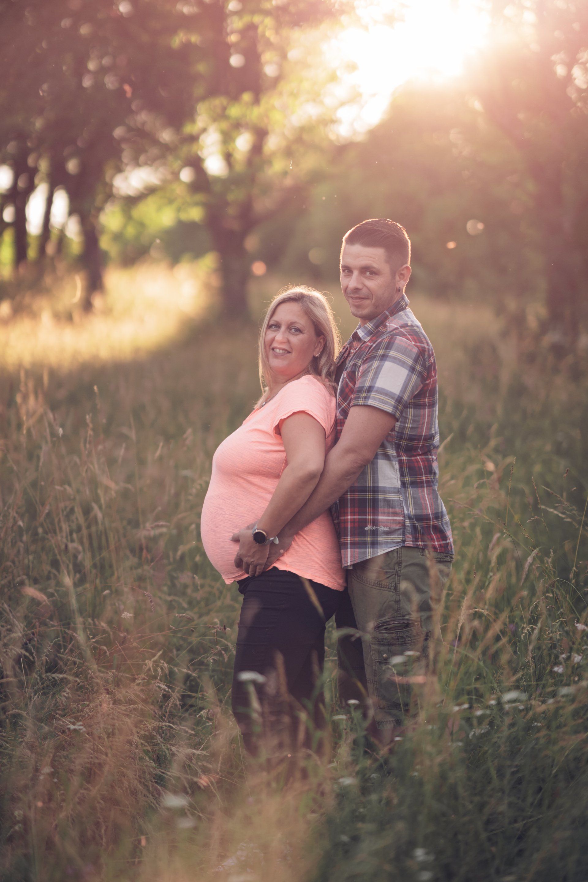 Babybauch Sonnenuntergang