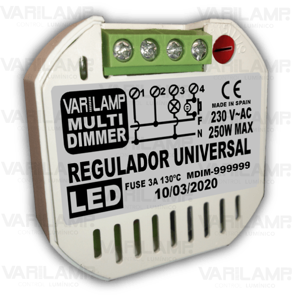 Multi Dimmer 250 Varilamp. Regulador Universal a pulsdores para cualquier LED regulable