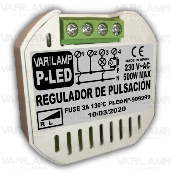 P-LED Varilamp. Regulador a pulsadores para LED regulables a PRINCIPIO DE FASE