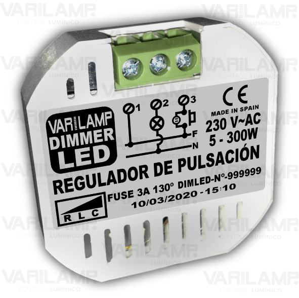 Dimmer LED Varilamp. Regulador a pulsadores para LED regulables a FINAL DE FASE
