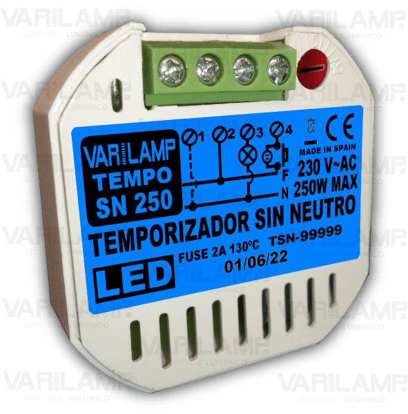 Multi Tempo 500 Varilamp. Temporizador UNIVERSAL a pulsadores o interruptores para todo tipo de cargas
