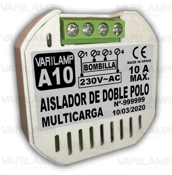 A10 Varilamp. Aislador de doble polo para encendido residual en LED
