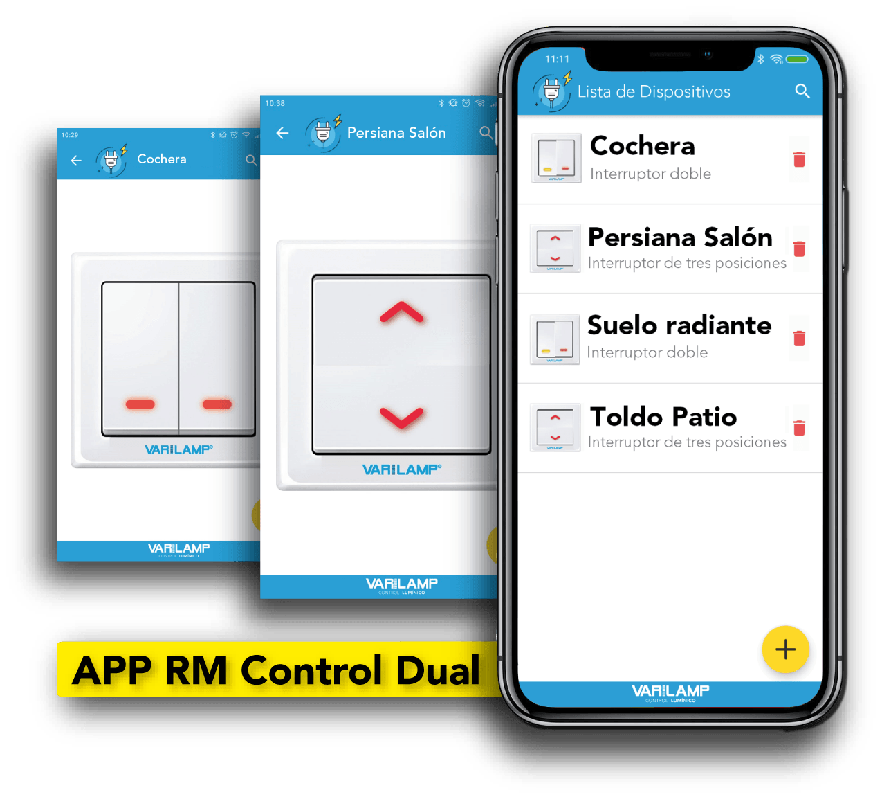 RM Contro DUAL Varilamp. Aplicación para dispositivos móviles Iphone y Android
