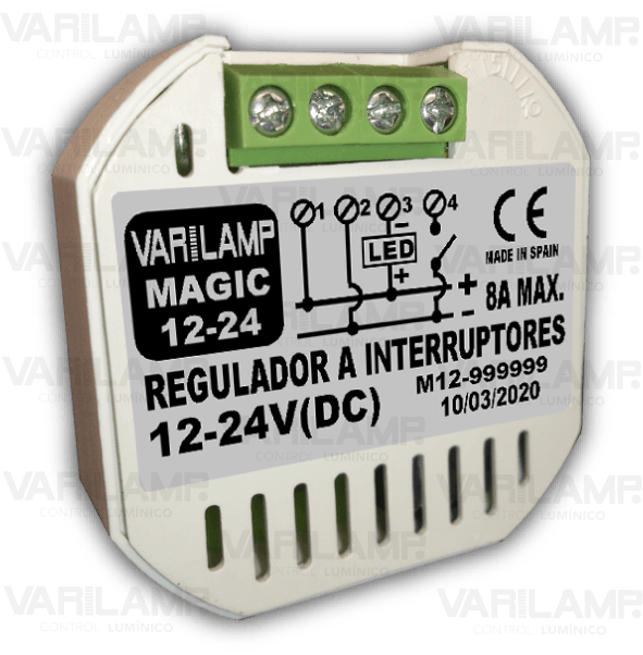 Magic 12-24 Varilamp. Regulador a interruptores para LED de 12V a 24V (CC)