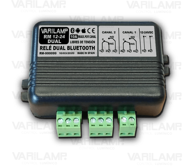 RM12-24V DUAL Varilamp. Mando a distancia por Bluetooth desde Smartphone o Tablet. 12-24VDC