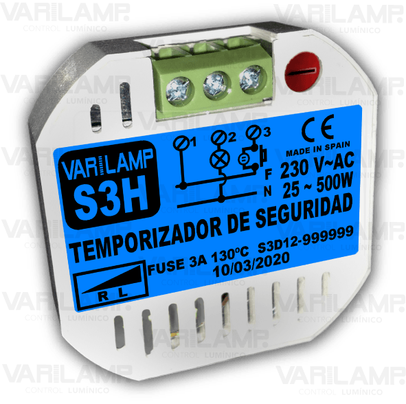 S3H Varilamp. Temporizador de seguridad a 3 hilos  para halógenos e incandescencia