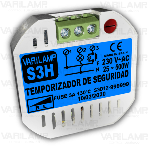 S3H Varilamp. Temporizador de seguridad a 3 hilos para halógenos e incandescencia