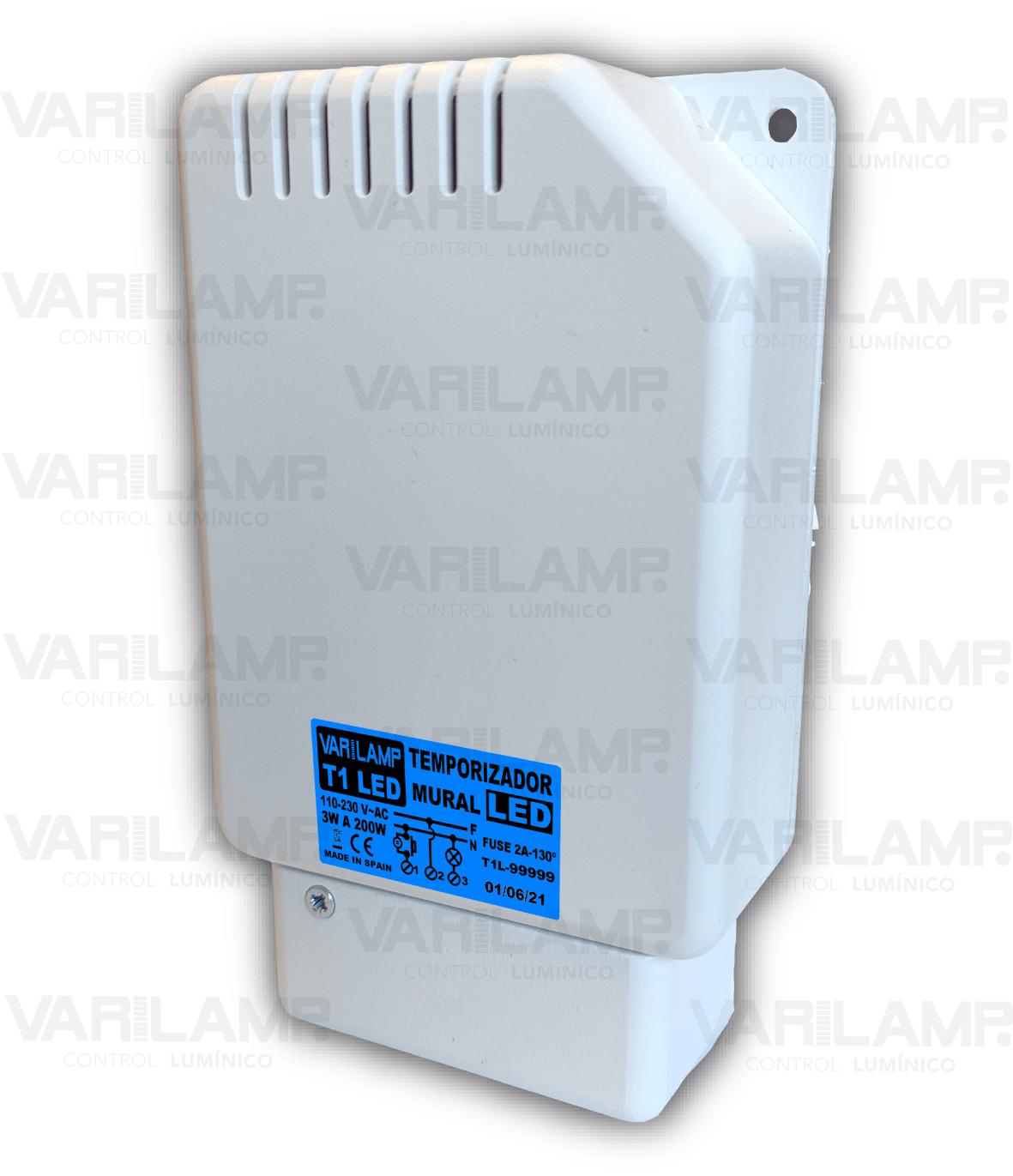 T1 Varilamp. Temporizador montaje mural a pulsadores