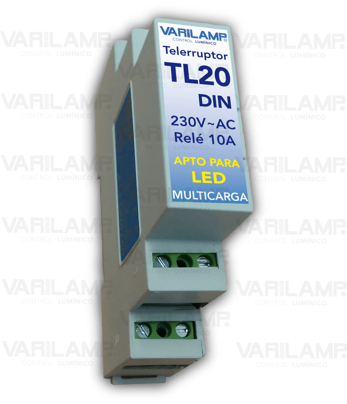TL20 DIN Varilamp. Telerruptor UNIVERSAL a pulsadores para todo tipo de cargas en carril DIN