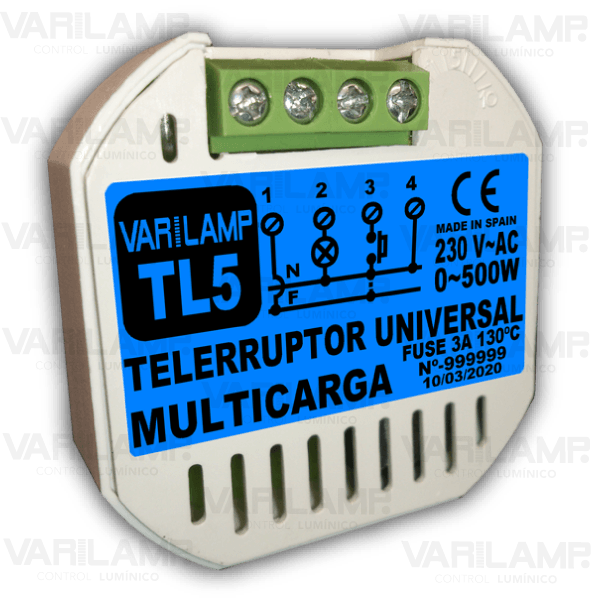 TL5 Varilamp. Telerruptor UNIVERSAL a pulsadores para todo tipo de cargas