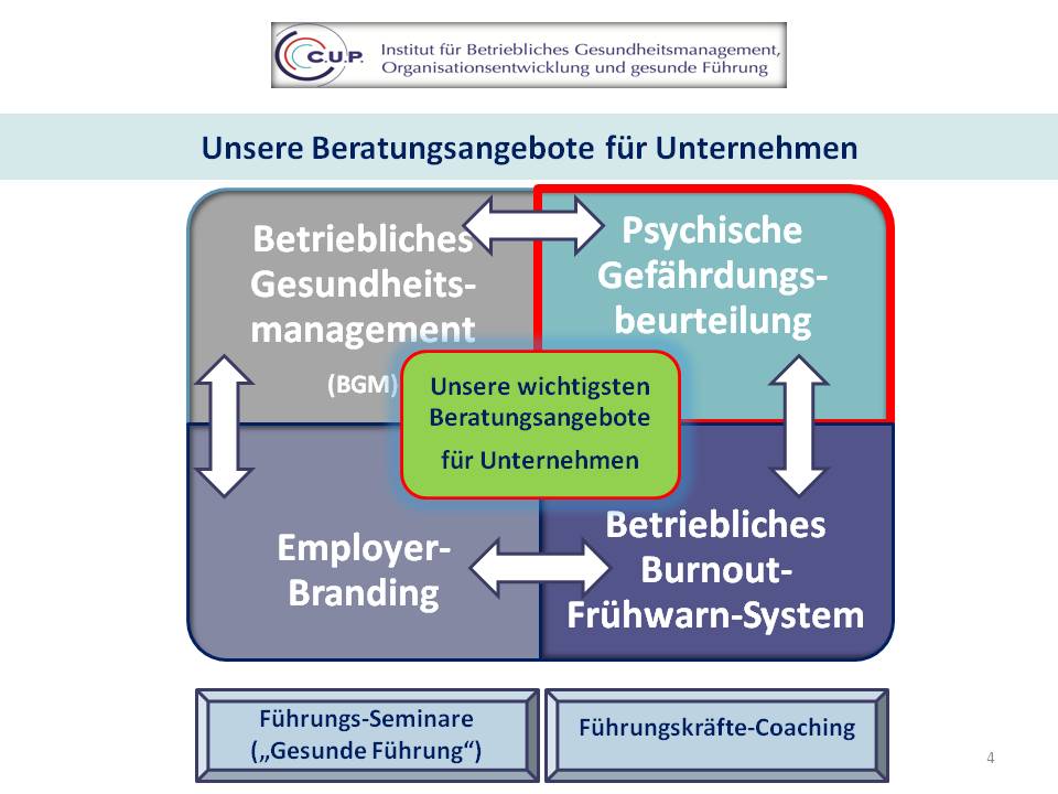Die Beratungs- und Seminar-Angebote des C.U.P.-Instituts