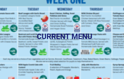 Current lunch menu Current lunch menu