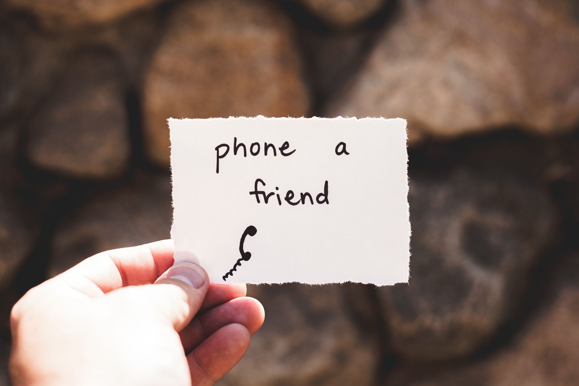 phone a friend for support
