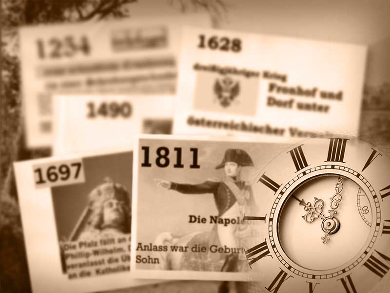 Seit 155 Jahren rund um die Uhr im Dienst Bild mit Uhr und einigen historischen Stationen