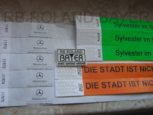 Papierarmband Armkontrollband