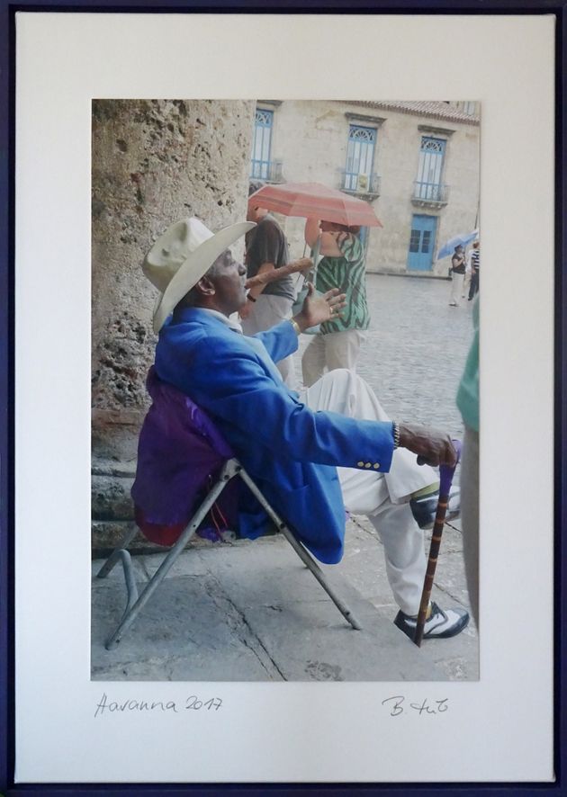 Havanna 2021 - Fotografie auf Leinen, Schattenfugenrahmen, 70 x 100 cm
