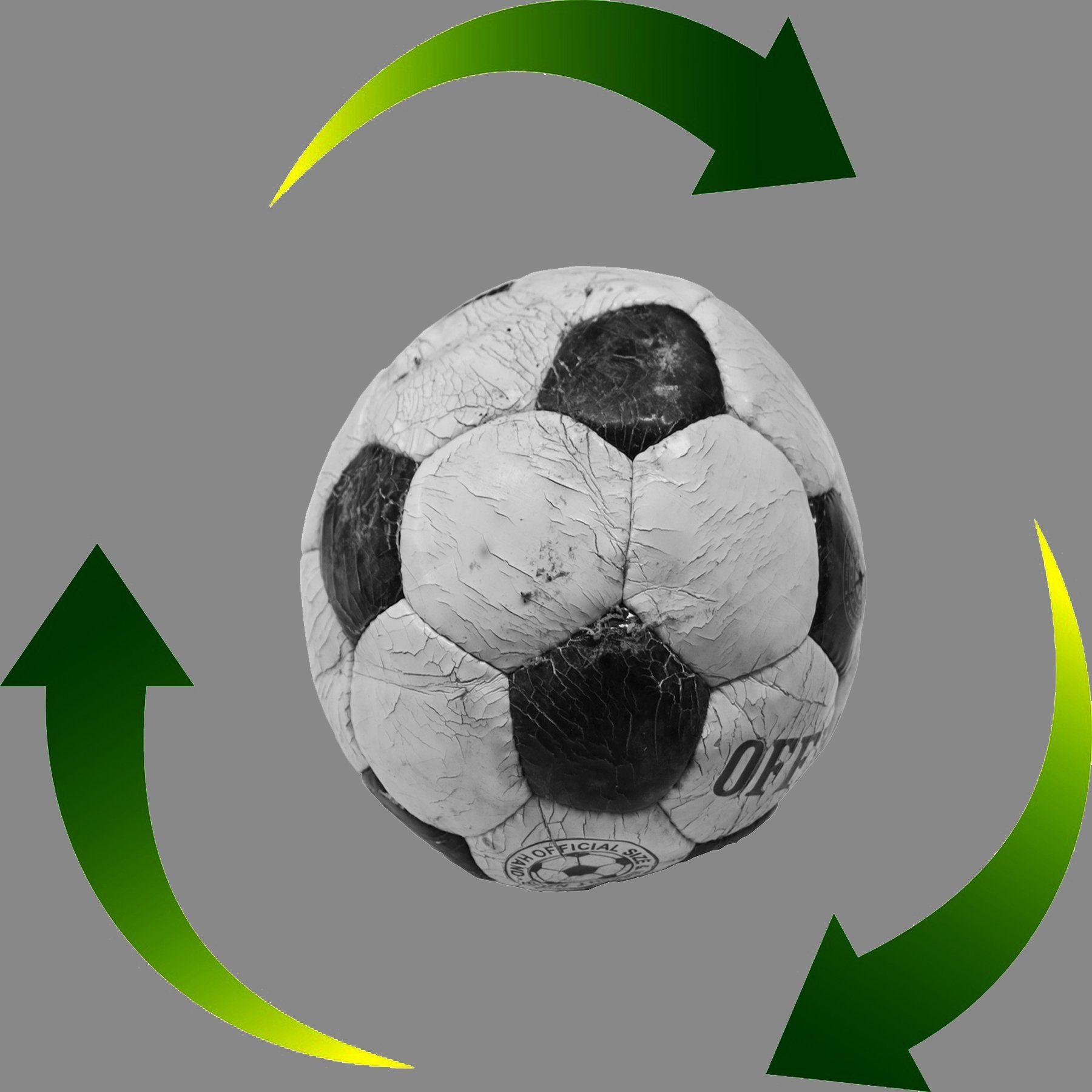 pallone calcio, riciclo, ecosostenibile, economia circolare, plastica, rifiuto