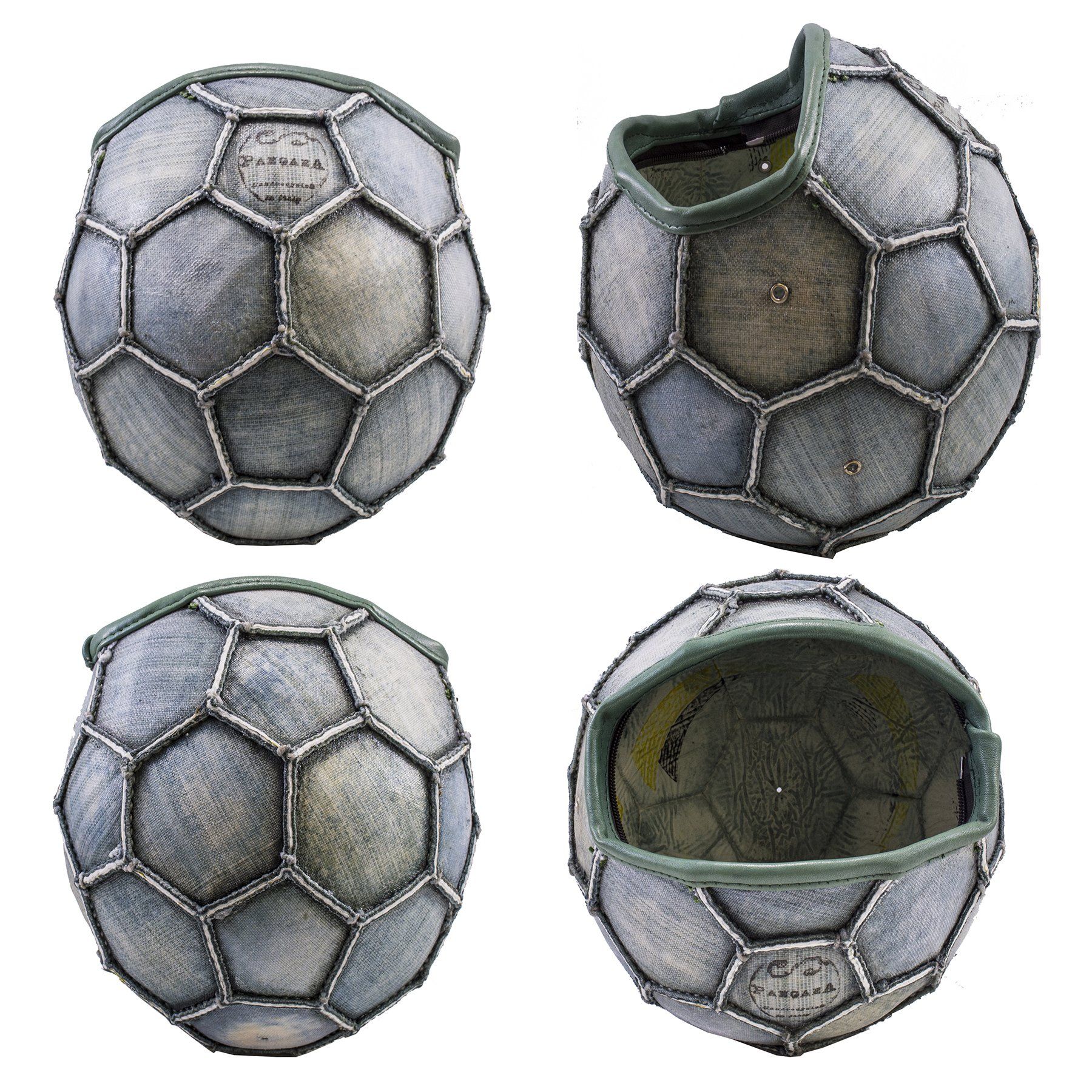 pangaea guscio borsa riciclo del pallone da calcio verde componibile personalizzabile