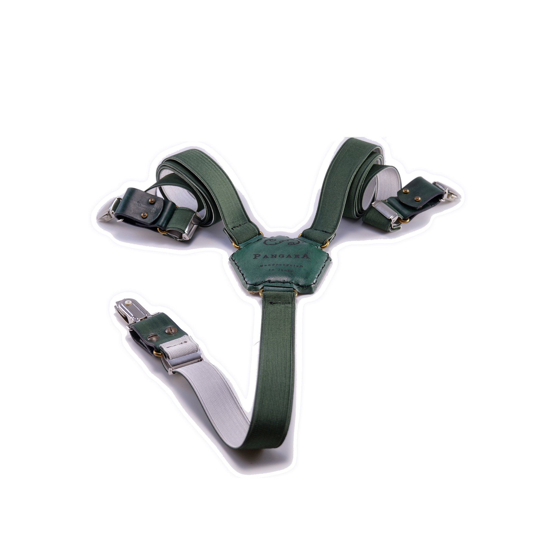 pangaea bretelle tiracche uomo donna in pelle verdi dal riciclo di palloni da calcio