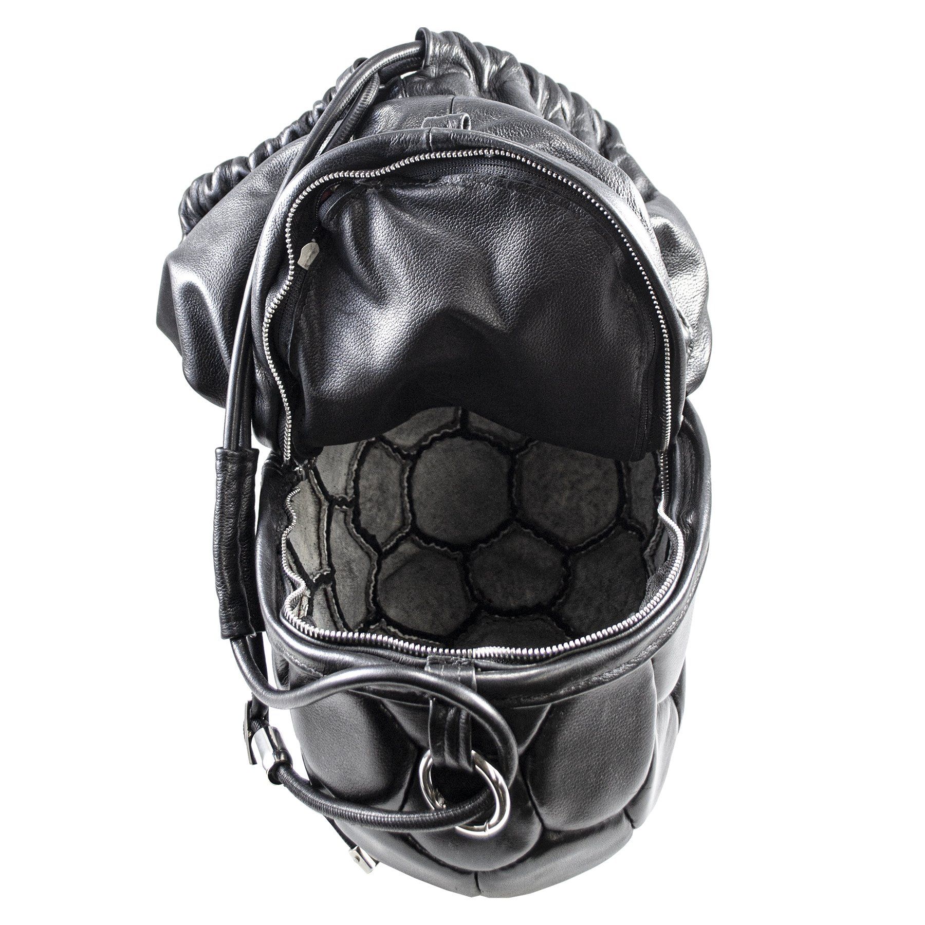 pangaea zaino triangolo riciclo pallone calcio pelle nero ecofriendly