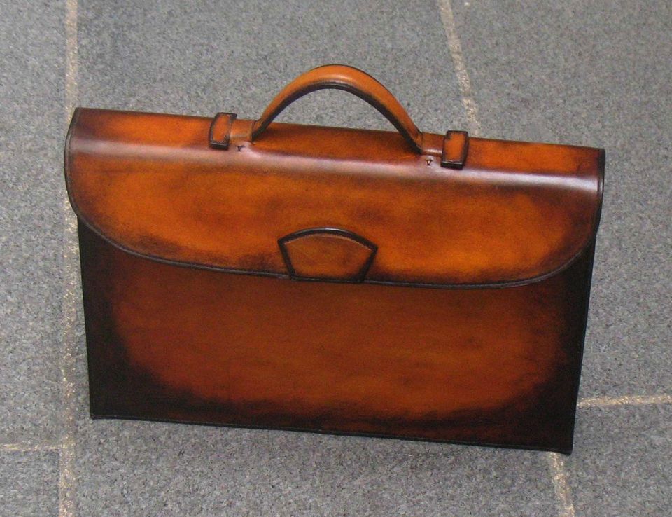 fait main - patine artisanale porte-document Dercille