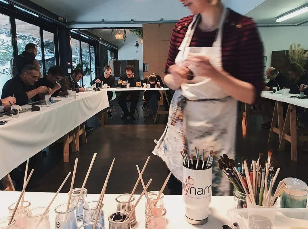 cohesion, groupe, entreprise, fresque