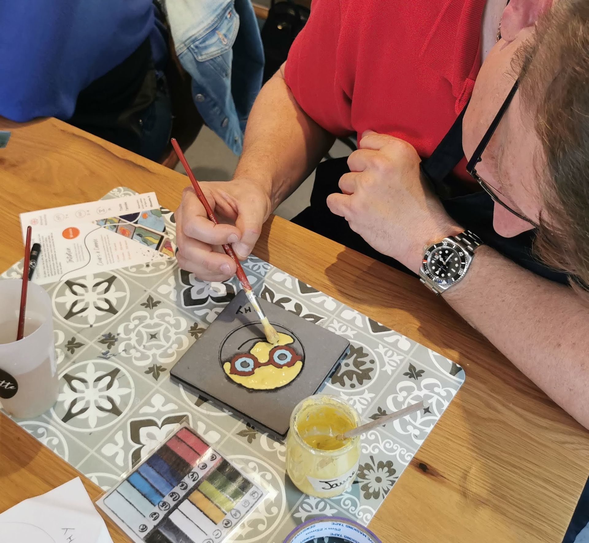 fresque oeuvre collective string art