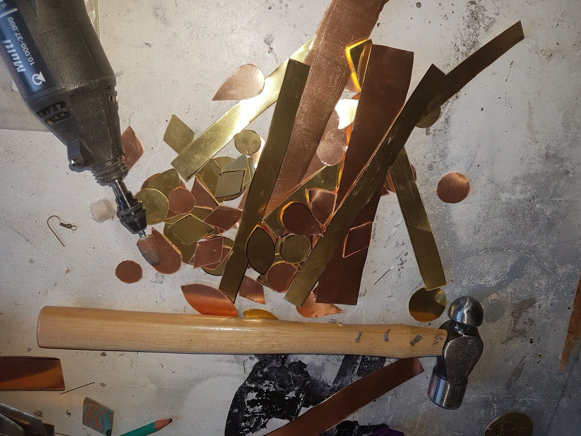 pièces à marteler travail du laiton et du cuivre