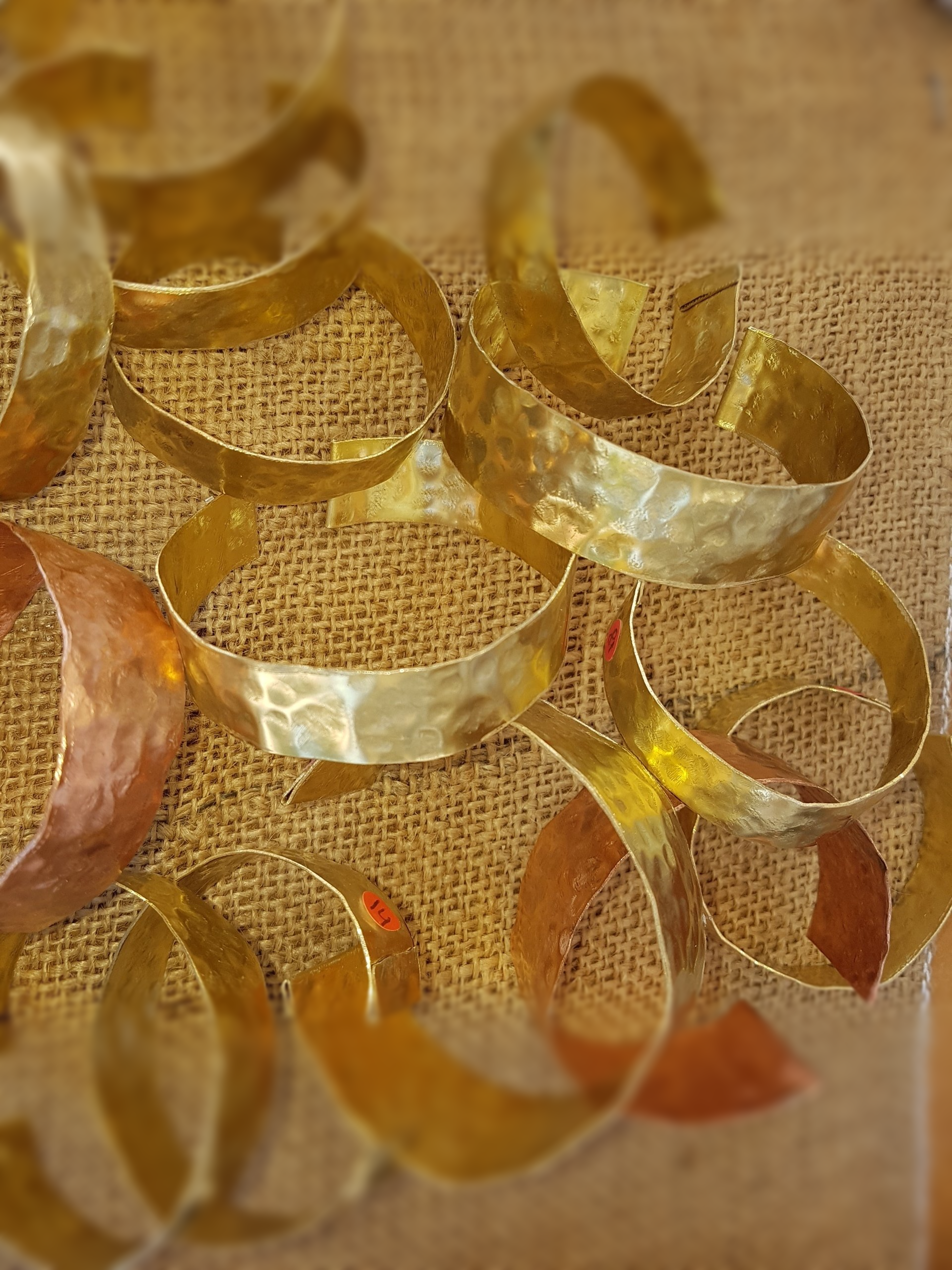 laotpn et cuivre martelés bracelets laiton et cuivre martelés