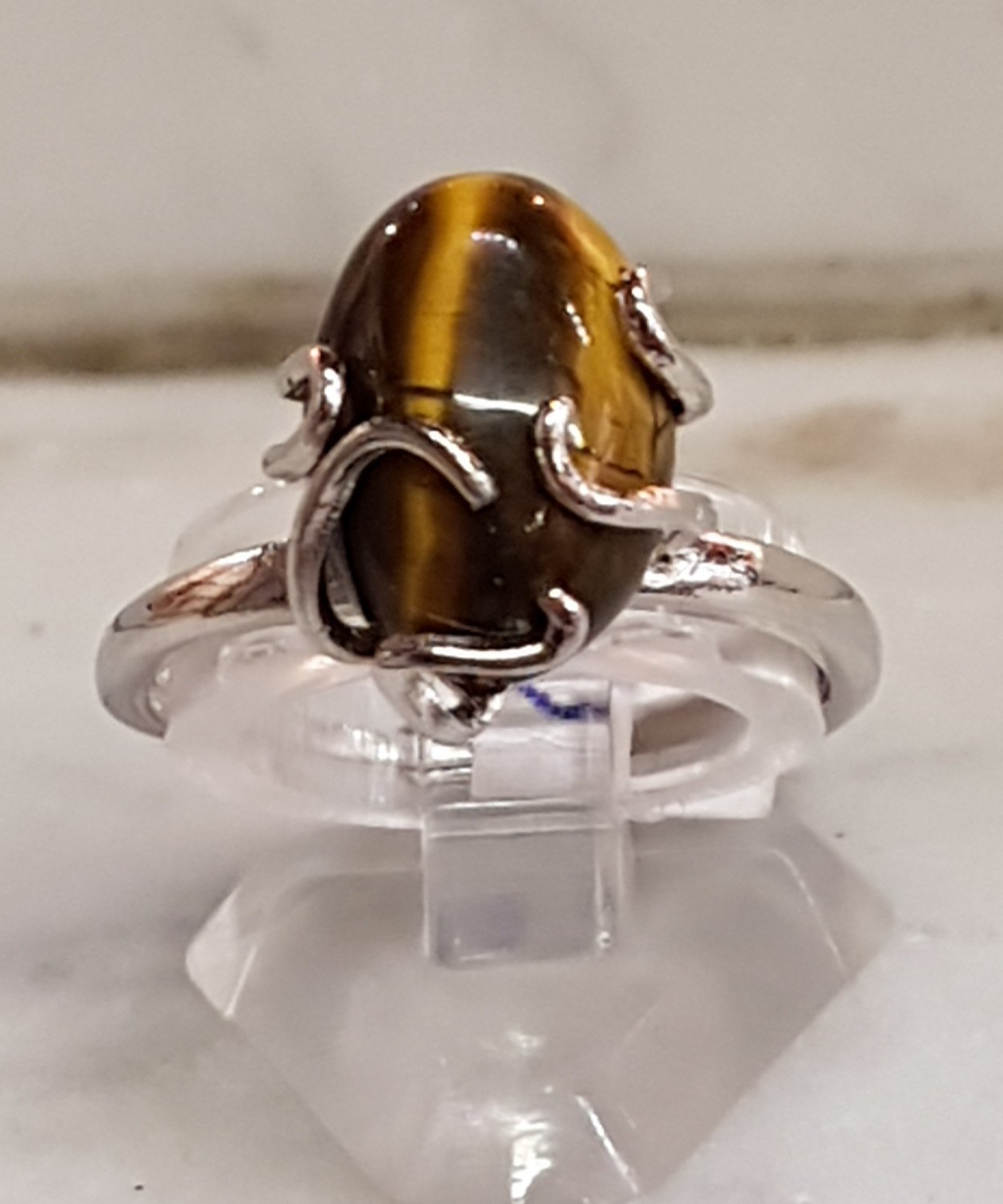 oeil du tigre bague œil du tigre ovale