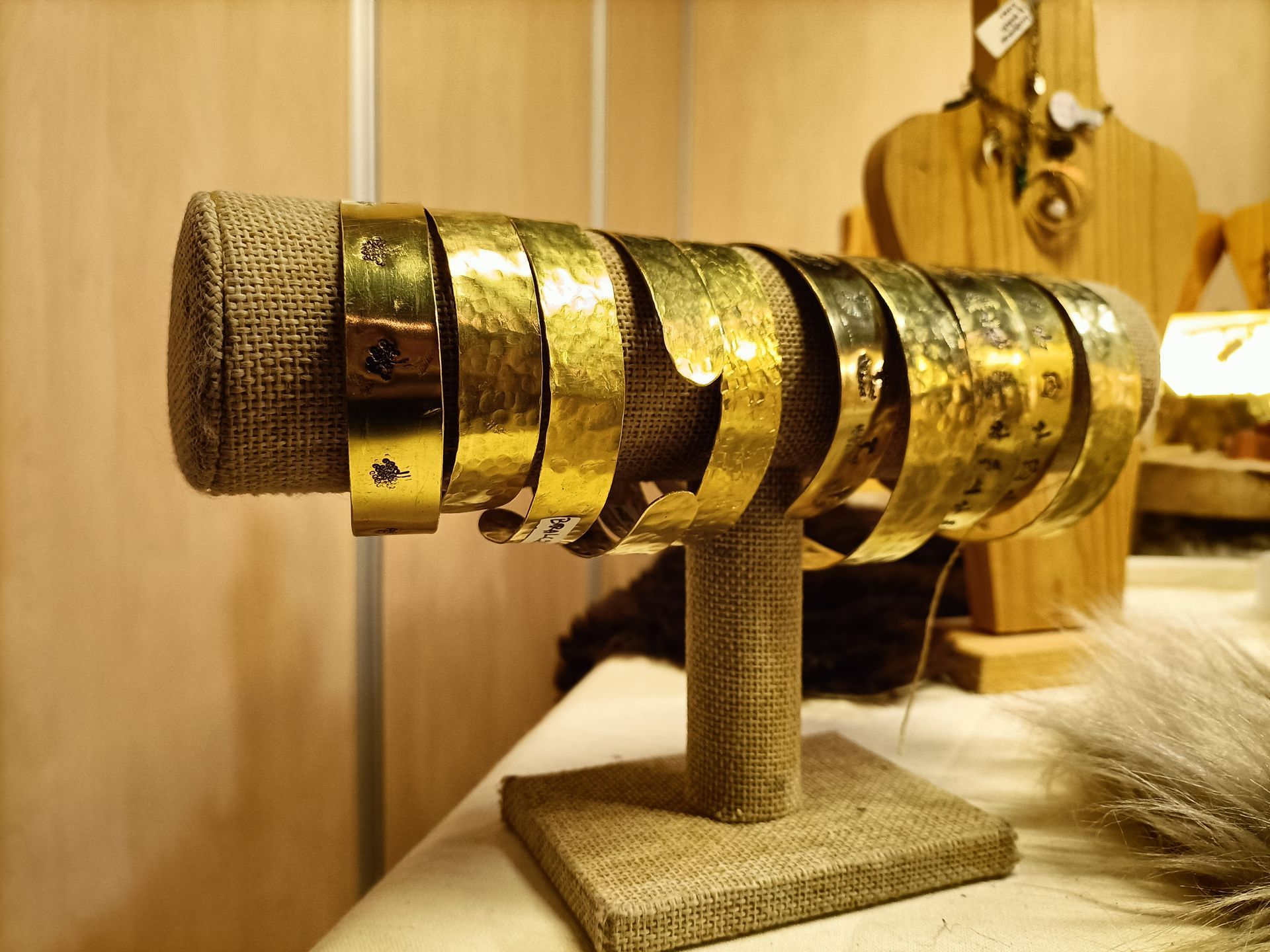 Laiton martelé ou pas Bracelets en laiton massif