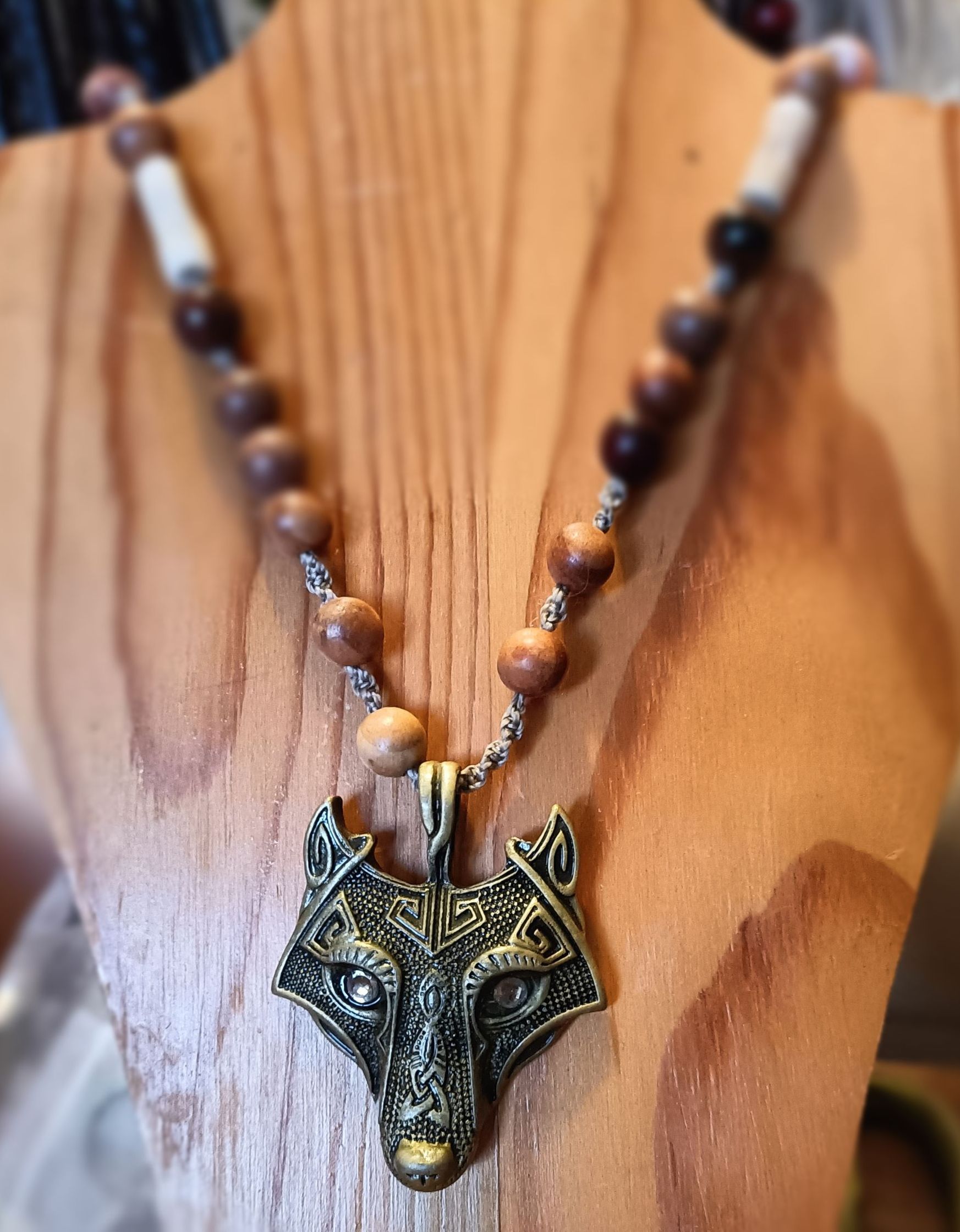 perles et pierres naturel, Fenhir collier inspiration viking