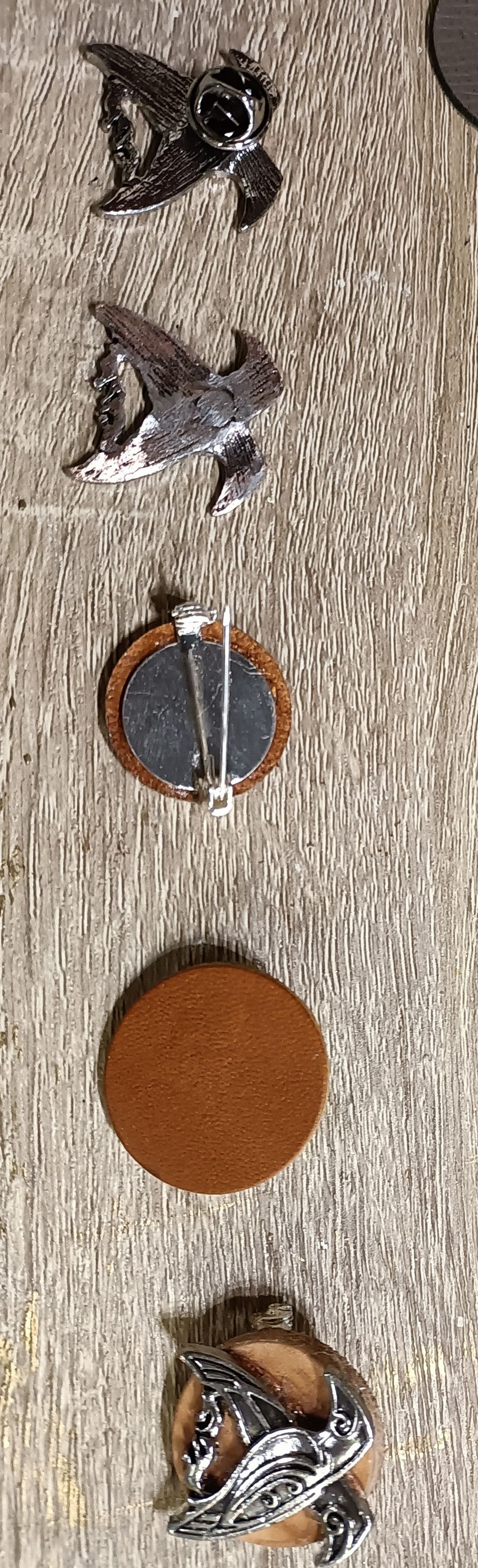 Hugin et Mugin Broche corbeaux