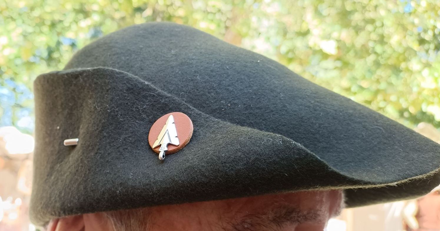 Acier inoxydable et cuir Broche ou fibule de chapeau