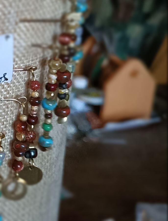 perles de verre, naturelles fibules perles médiévales