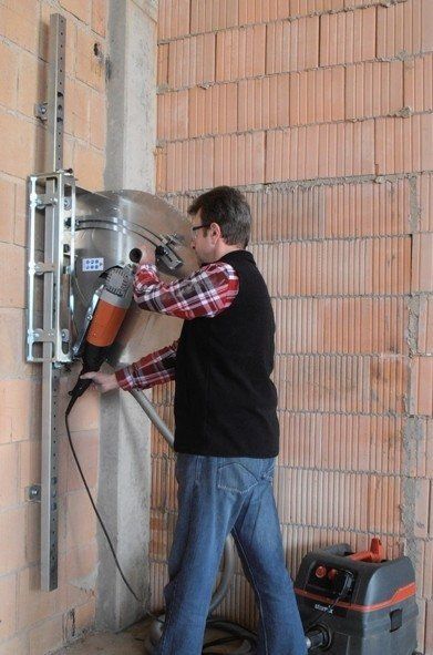 Mauersäge, Wandsäge, Mauerdurchbruch, Wanddurchbruch, Trockenschnitt, trocken sägen, trocken schneiden, Wandschnitt, Steinsäge, Diamantsäge