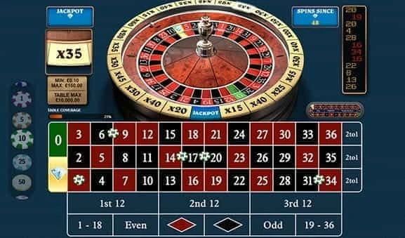 jeu de roulette virtuel sur mobile 1000 Diamond Bet Roulette du développeur Playtech